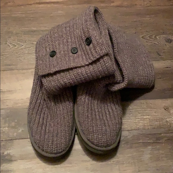 UGG® Classic Cardy Button Detailed Knit Boots - Picture 2 of 7